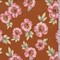 Bronze/Pink Floral Double Brushed Jersey Knit Fabric By the Yard